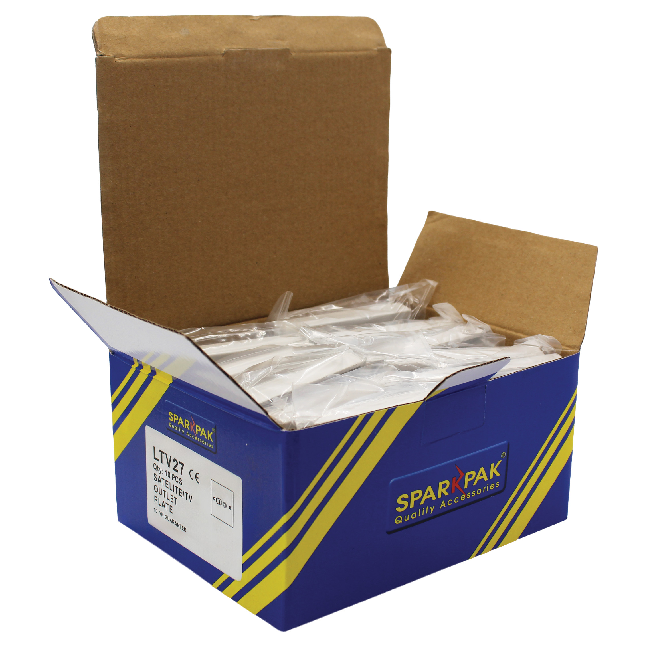 Dual Satellite/TV Outlet Plate